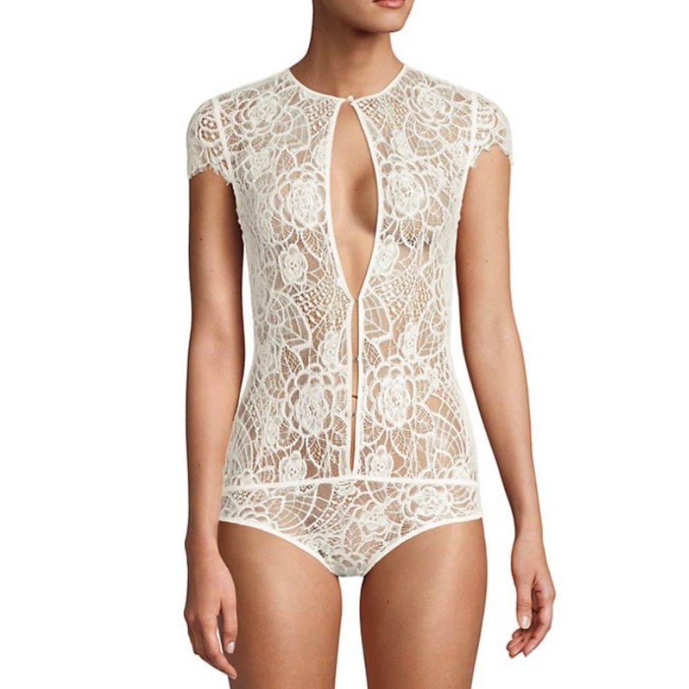 Kiki De Montparnasse coquette lace keyhole bodysuit M